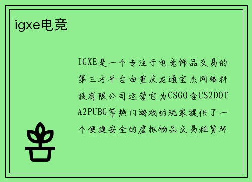 igxe电竞